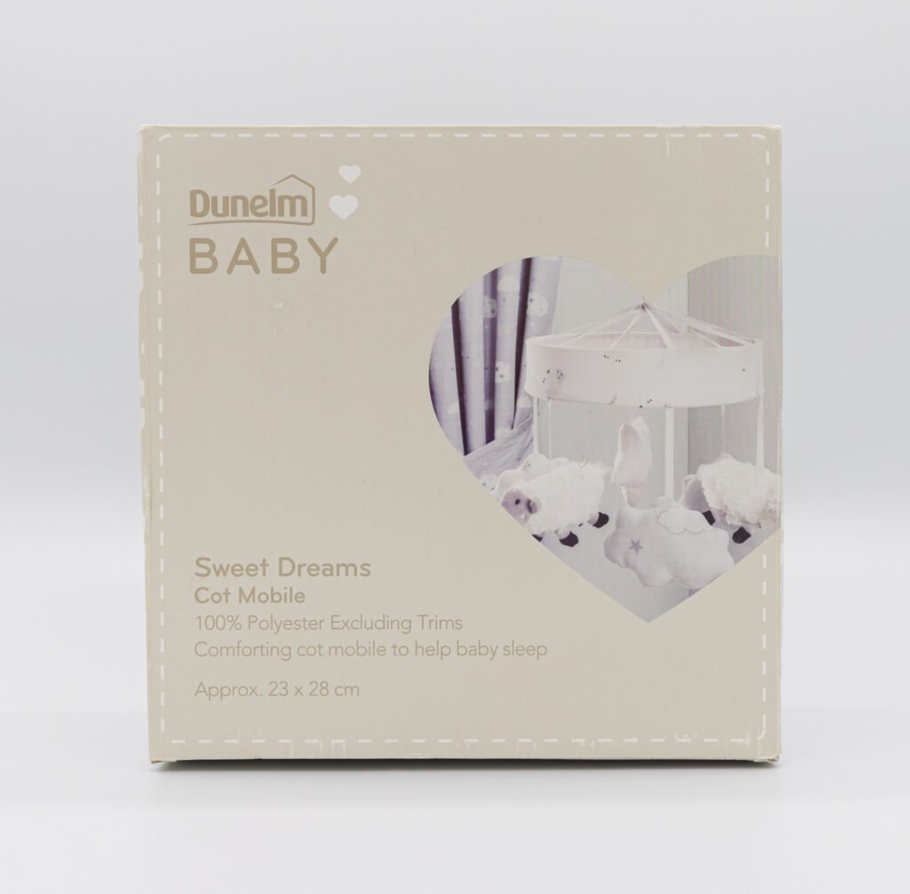 DUNELM BABY KARUSELĖ LOVYTEI Geltonas Namelis