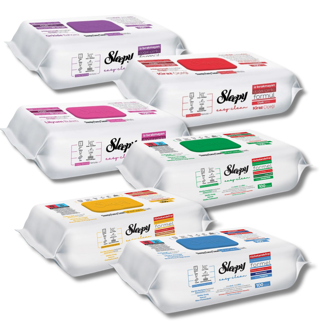 Sleepy “Easy Clean” paviršių valymo servetėlės, 100 vnt. (pasirenkamas)