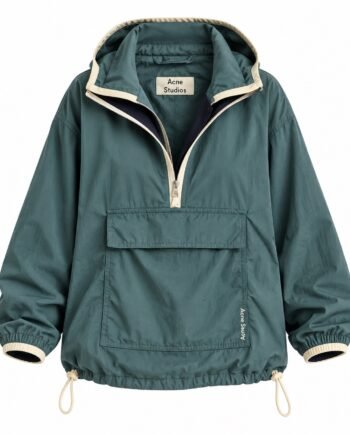 ACNE STUDIOS ŽALSVAI MĖLYNA LAISVALAIKIO STRIUKĖ – ANORAKAS, 46 DYDIS